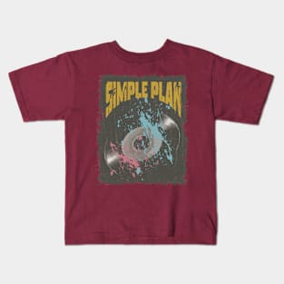 Simple Plan Vintage Vynil Kids T-Shirt